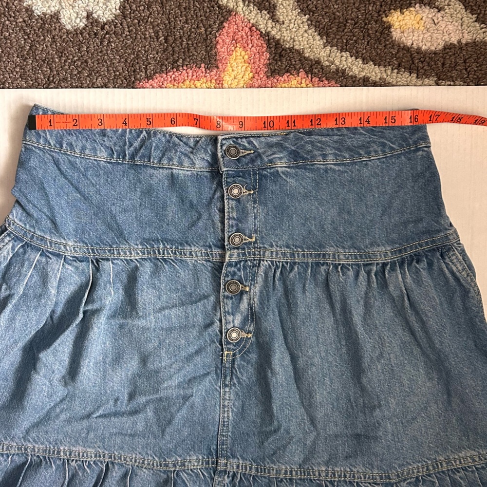 FREE PEOPLE Dreamweaver Maxi Denim Skirt - Picture 6 of 11